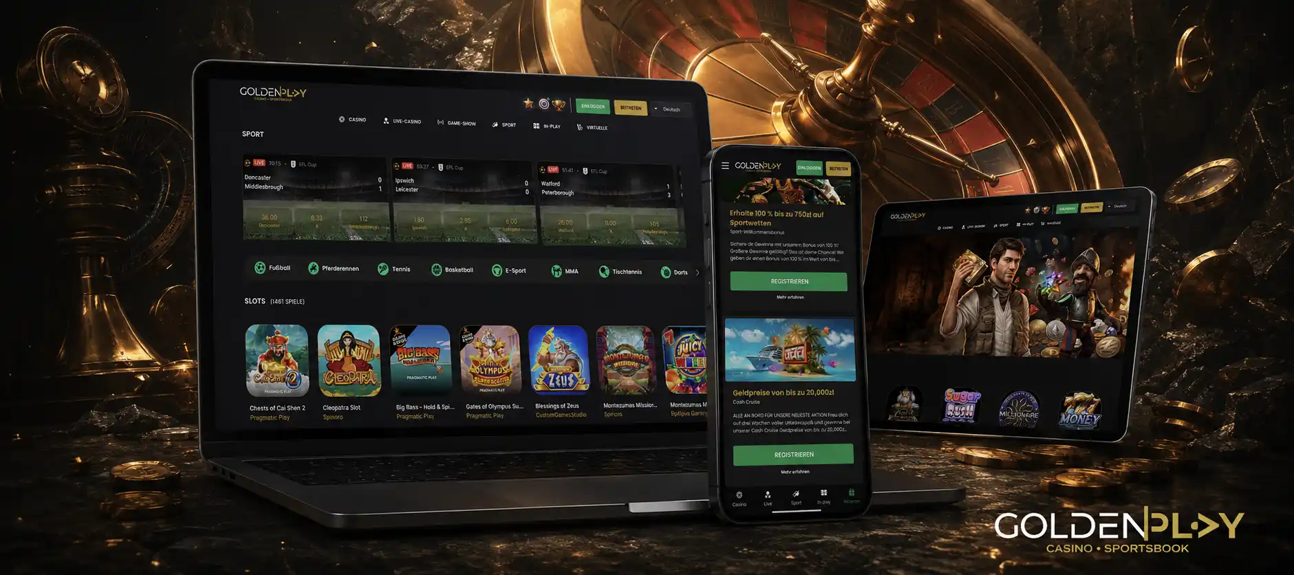 Live Spiele bei Golden Play starten